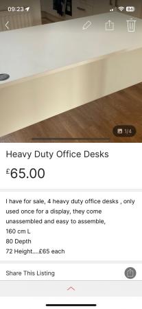 Image 2 of Heavy Duty Office Desks.