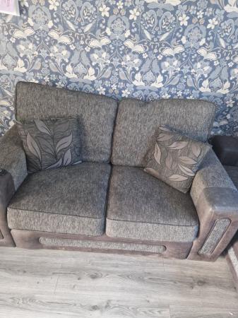 Image 2 of Grey Sofas with reversible cushions