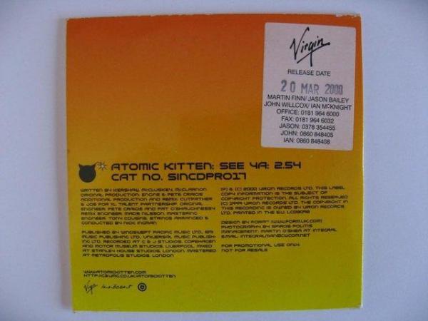 Image 2 of Atomic Kitten – See Ya - Promo CD Single – InnocentSINCD