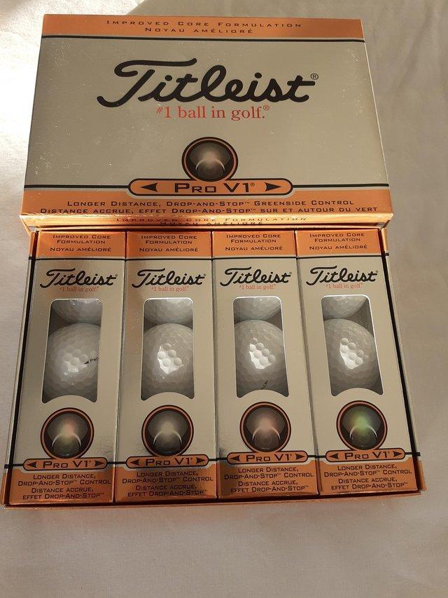 Preview of the first image of Titleist Pro V golf balls brand new.