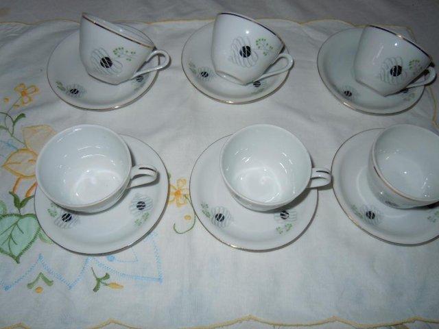 Preview of the first image of Cups & Saucers T K Thun Czech 12 Piece Demitasse So retro.