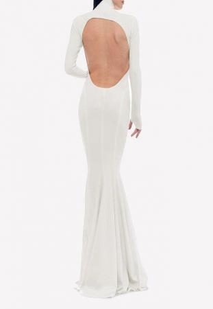 Image 1 of BNWT Norma Kamali £600 Open Back Fishtail Wedding Dress