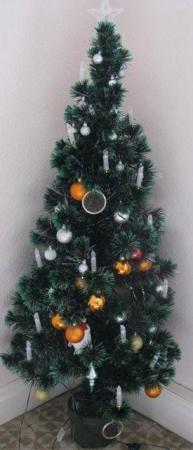 Image 1 of Fibre Optic 5 foot Christmas Tree and decorations