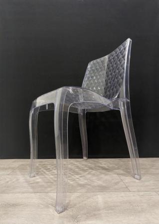 Image 3 of Hypnosis Multi Purpose Stackable Dining Chair, Clear Plastic