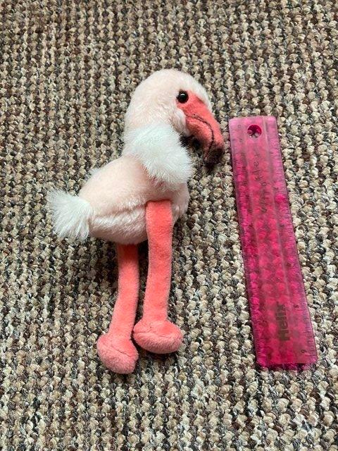 Preview of the first image of Cute Flamingo Beanie Baby Cuddly toy.