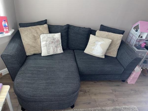 Image 2 of Corner sofa and swivel chair for sale.