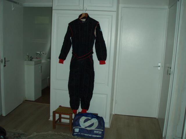Preview of the first image of Sparco Car Racing Suit Black/ Red.