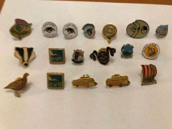 Image 1 of Collection of pin badges for sale