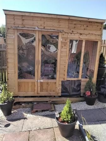 Image 1 of 8x6 Oakly summer house with double doors 2 side windows
