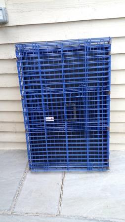 Image 3 of Foldable dog cage with two doors