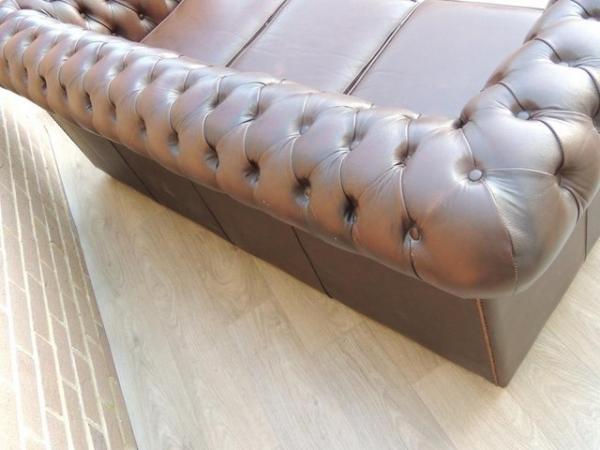 Image 16 of Chesterfield 3 seater Antique Brown Sofa (UK Delivery)