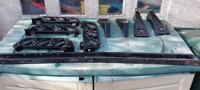 Image 1 of Land Rover Defender Roof Bars with Lockable Ski Clamps