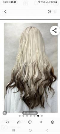 Image 3 of 2 x Ruffle blonde wigs....