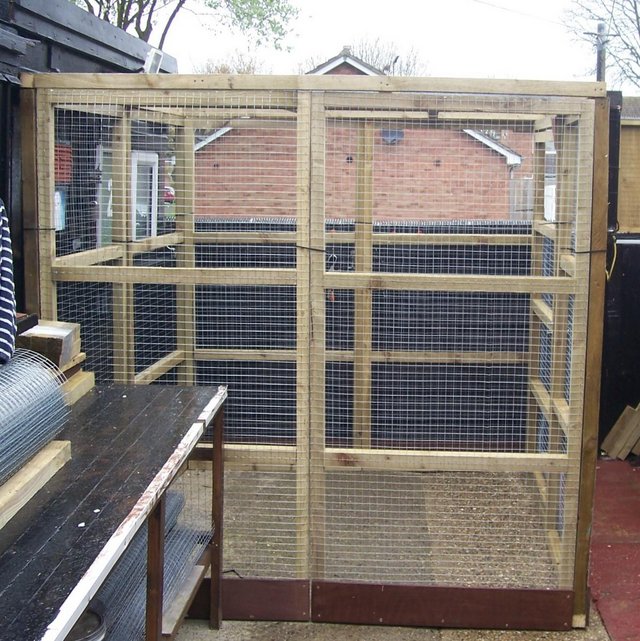 Preview of the first image of CATTERY 6' H X 6' W X 6' L 2"X 2" FRAME TANALISED WOOD 19g G.
