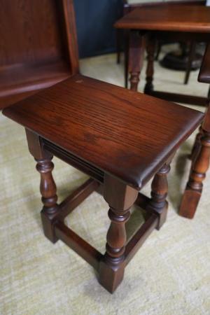 Image 5 of Vintage Old Charm Nested Tables Solid Oak Early 21st Century