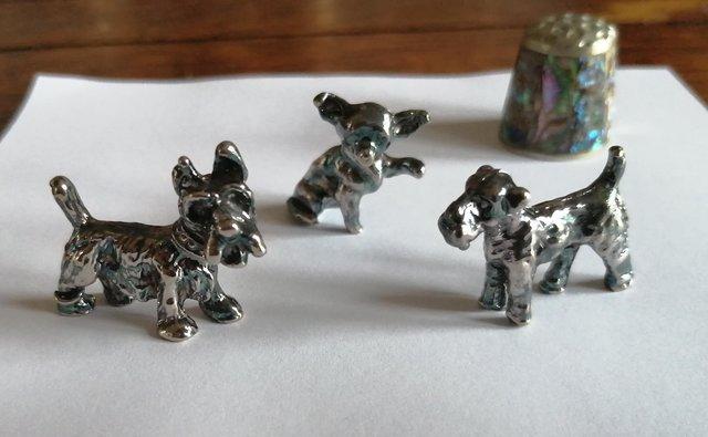 Preview of the first image of Miniature metal dog ornaments job lot x 3.
