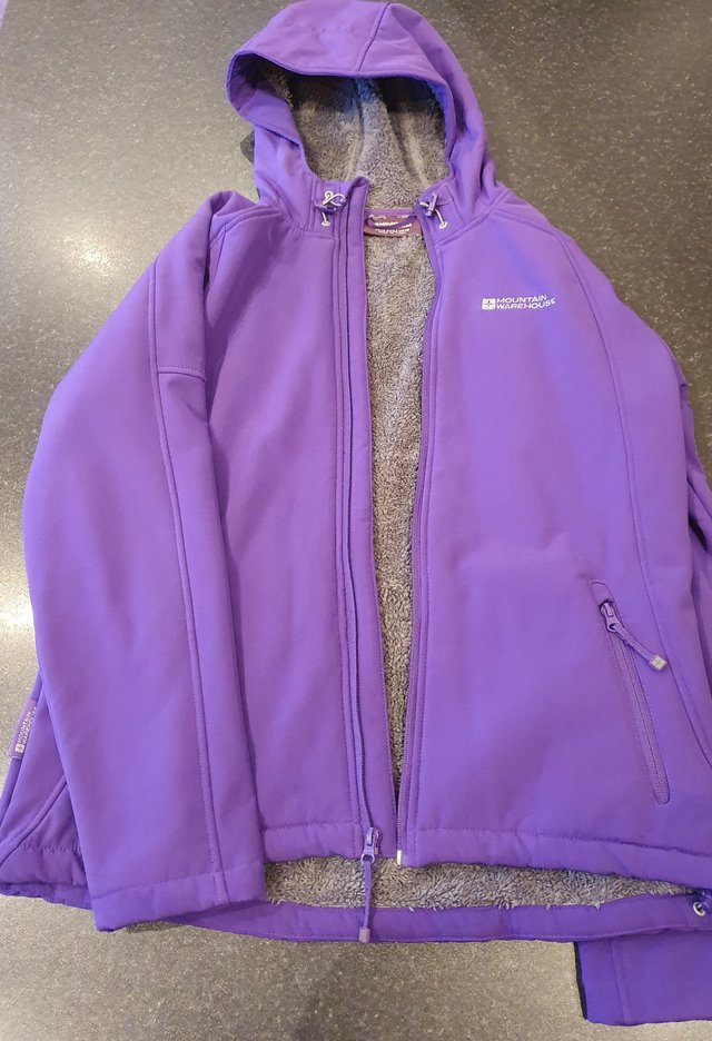 Preview of the first image of Purple Mountain Warehouse Fleeced Line Jacket, size 14.