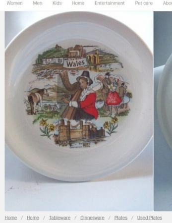 Image 1 of Old Counties Wales Plate Welsh place's to visit used
