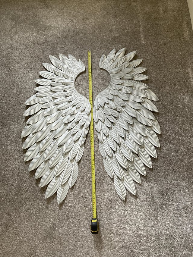 Preview of the first image of Metal wall art angel wings.