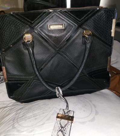 Image 2 of River island handbag black with a couple of scuffs
