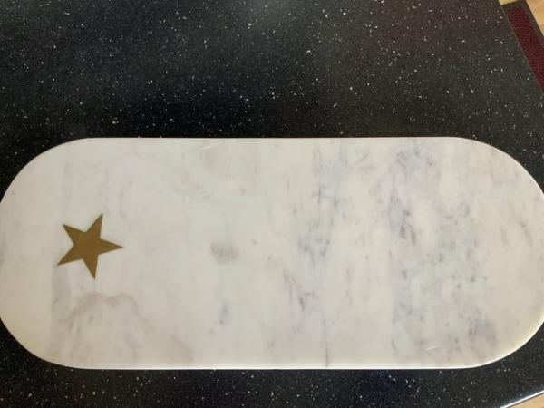Image 1 of Cheeseboard marble with beautiful gold star