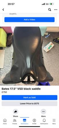 Image 2 of Bates 17.5” VSD black saddle