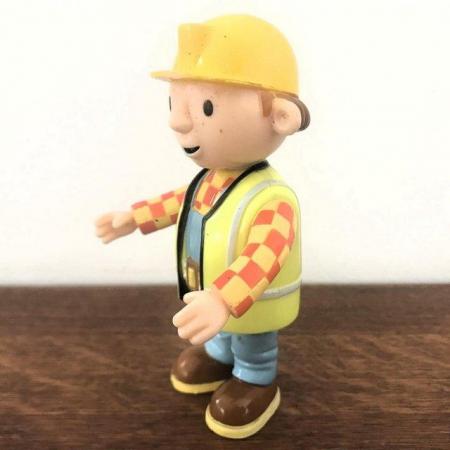 Image 2 of Bob The Builder (in hi-vis vest) poseable figure toy.