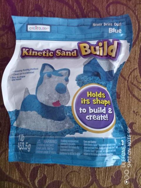 Preview of the first image of Kinetic Sand Blue 1lb, 453.5 grams BNIP.