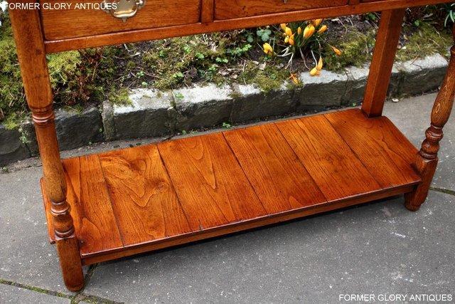 Image 10 of SOLID OAK HALL LAMP PHONE TABLE SIDEBOARD DRESSER BASE STAND