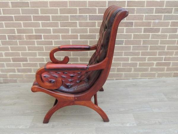 Image 5 of Vintage Chesterfield Slipper Chair with Footstool (UK Delive