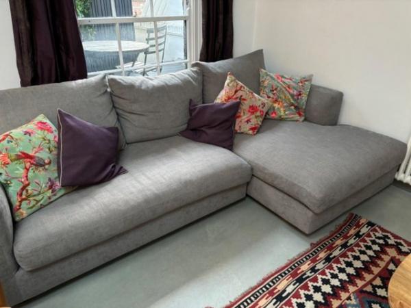 Image 2 of CAMERICH grey clouds sofa with ottoman