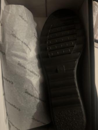 Image 2 of NIB tagged navy cushion walk shoe with elastic Mary Jane