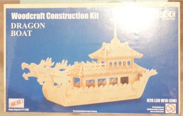 Image 2 of New Woodcraft Construction Kit Dragon Boat