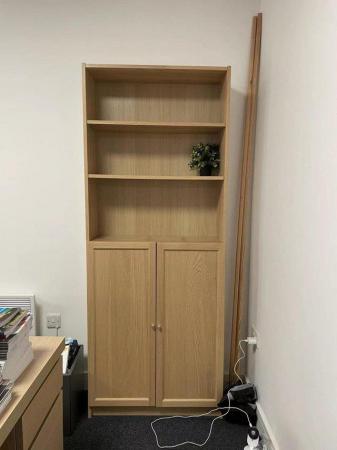 Image 1 of IKEA BILLY / OXBERG oak veneer bookcase 80x30x202 cm