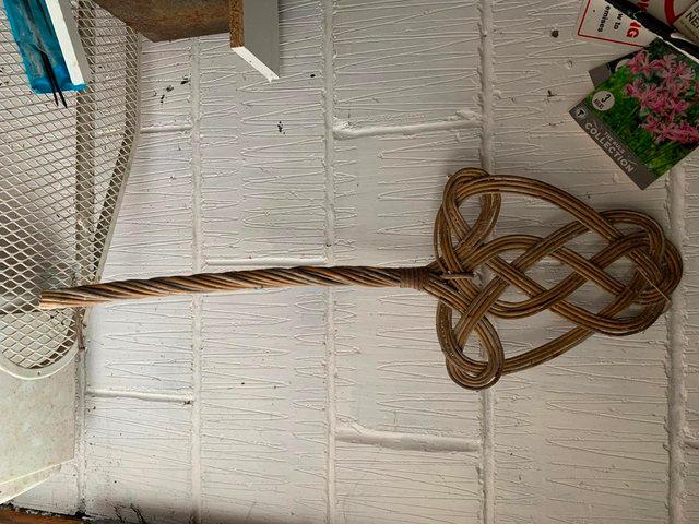 Preview of the first image of old used Cane Carpet beater from the 1940s.