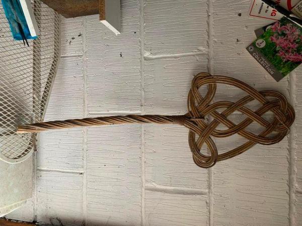 Image 1 of old used Cane Carpet beater from the 1940s