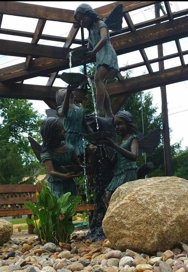 Preview of the first image of Bronze four pixies fountain fully working.