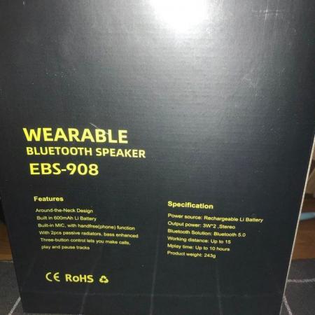 Image 1 of Ebs- 908 wearable bluetooth speaker