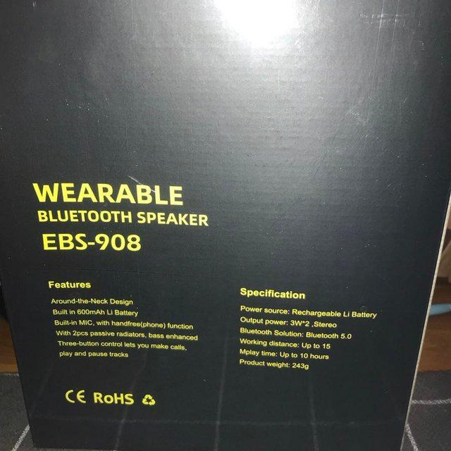 Preview of the first image of Ebs- 908 wearable bluetooth speaker.