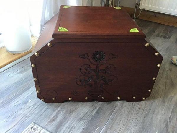 Image 1 of Unusual Solid Wood Storage Box