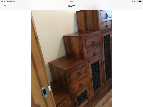 Image 3 of Solid wood Sheesham Style Cabinet