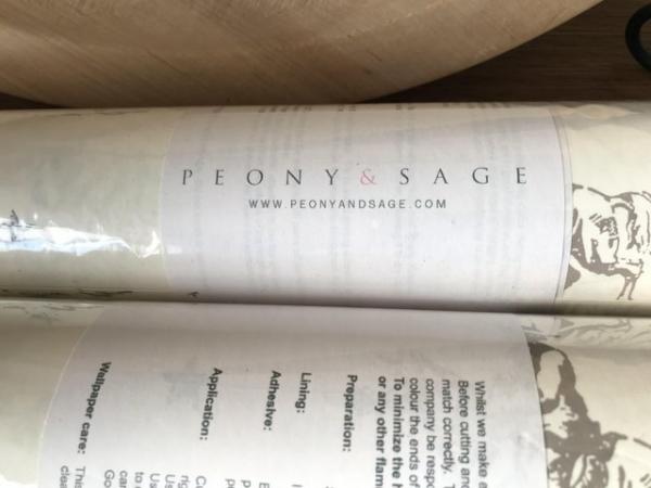 Image 3 of Peony and Sage designer wallpaper current range 4 rolls!