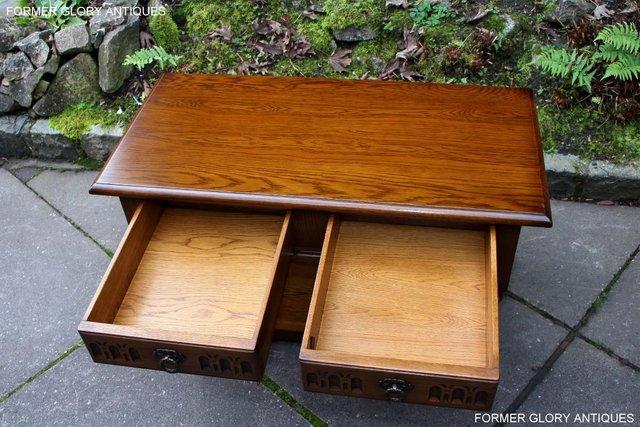 Image 47 of OLD CHARM LIGHT OAK TWO DRAWER COFFEE TABLE TV MEDIA STAND