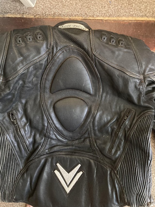 Preview of the first image of Frank Thomas motorcycle jacket size 10.