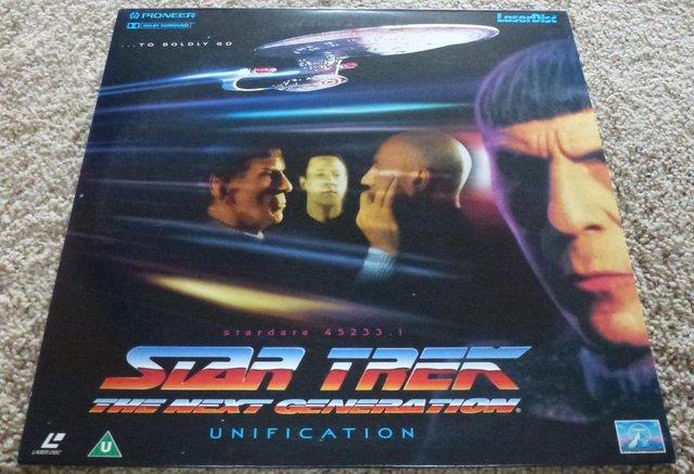 Preview of the first image of Star Trek: TNG, Unification. Laserdisc (1991.