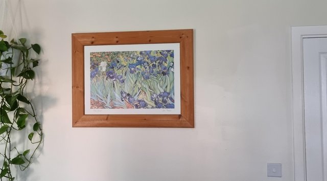 Image 1 of Van Gogh "Les Irises" framed print.