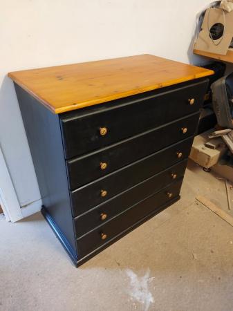Image 1 of Solid pine chest of draws