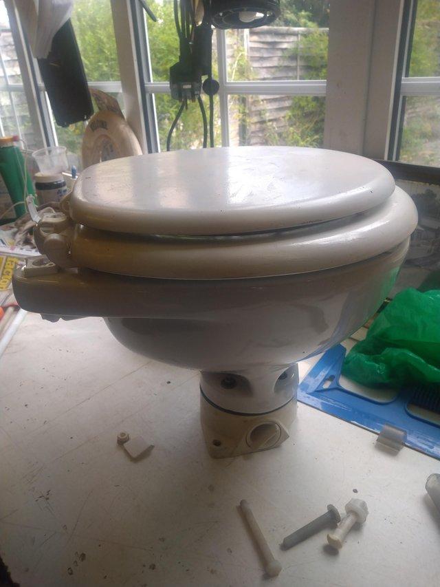 Preview of the first image of Boat toilet without hinges for sale.