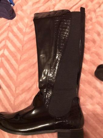Image 1 of Black Knee length boots new size 7