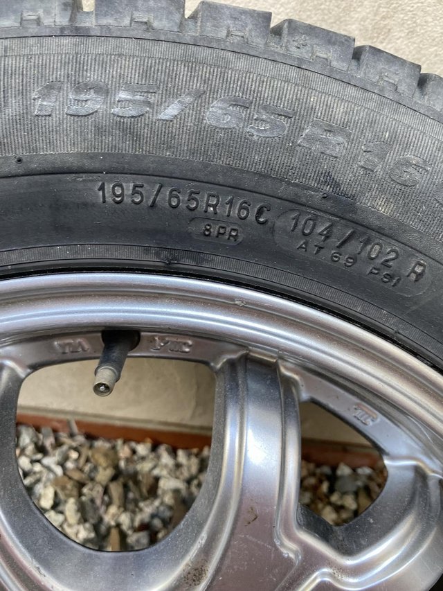Preview of the first image of Alloy wheel and tyre. Fair condition.
